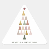 Minimalistisch Modern Scandi Einfaches Weihnachtsb Dreieckiger Aufkleber (Vorderseite)