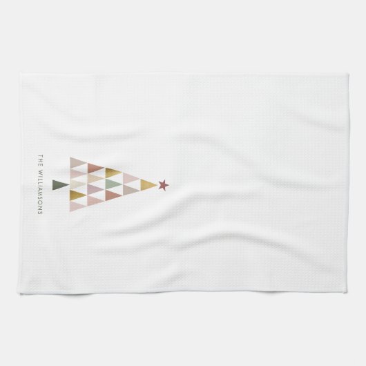 Minimalistisch Modern Scandi Einfaches Weihnachtsb Geschirrtuch (Horizontal)