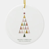Minimalistisch Modern Scandi Einfaches Weihnachtsb Keramik Ornament (Vorne)