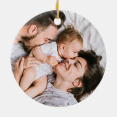 Minimalistisch Modern Scandi Einfaches Weihnachtsb Keramik Ornament (Hinten)