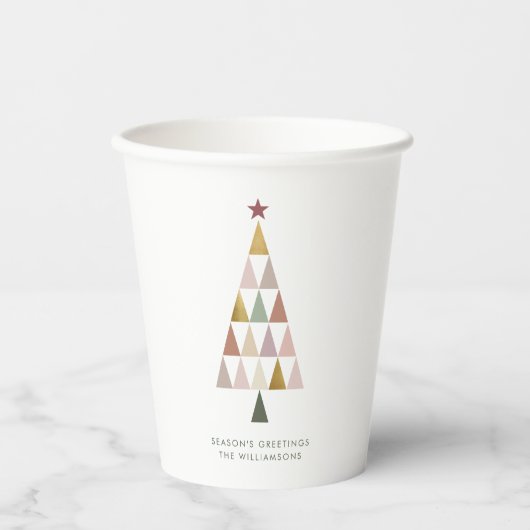 Minimalistisch Modern Scandi Einfaches Weihnachtsb Pappbecher (Vorderseite)