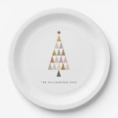 Minimalistisch Modern Scandi Einfaches Weihnachtsb Pappteller (Vorderseite)