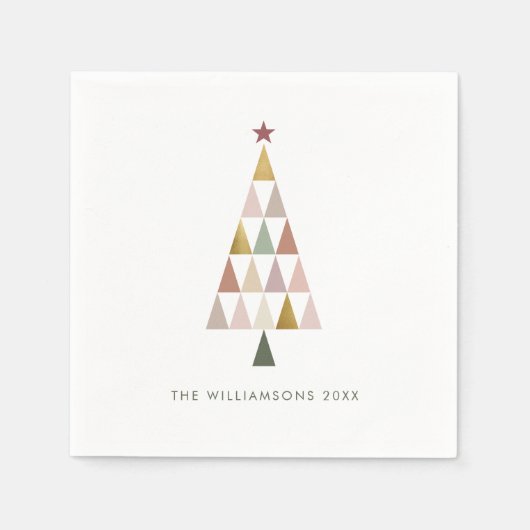 Minimalistisch Modern Scandi Einfaches Weihnachtsb Serviette (Vorderseite)