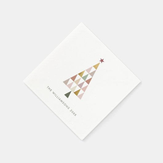 Minimalistisch Modern Scandi Einfaches Weihnachtsb Serviette (Ecke)