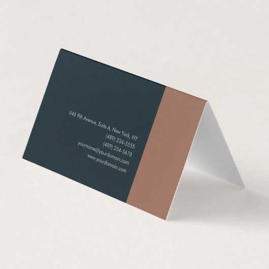 Minimalistisch modern Schlicht Visitenkarten (Rückseite)