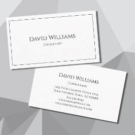 Minimalistisch modern Schwarz-weiß einfach Visitenkarte