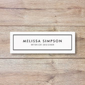 Minimalistisch modern Schwarz-weiß Mini Visitenkarte