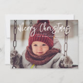 Minimalistisch Modern Scrip Frohe Weihnachten Foto (Vorderseite)