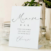 Minimalistisch Modern Script Brautparty Mimosa Bar Sockelschild