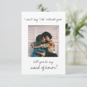 Minimalistisch modern Sei meine Trauzeugin Brautju (Stehend Vorderseite)