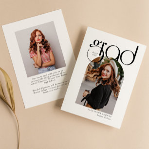 Minimalistisch Modern Simple Arch Foto Abschluss Ankündigung