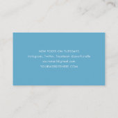 Minimalistisch Modern Simple Boho Blue Visitenkarte (Rückseite)