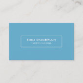 Minimalistisch Modern Simple Boho Blue Visitenkarte (Vorderseite)