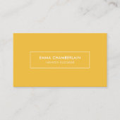 Minimalistisch Modern Simple Boho Yellow Visitenkarte (Vorderseite)