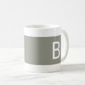 Minimalistisch Modern Simple Mit Monogramm Initial Kaffeetasse (VorderseiteRechts)