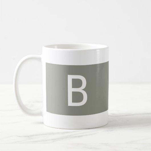 Minimalistisch Modern Simple Mit Monogramm Initial Kaffeetasse (Links)