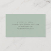 Minimalistisch Modern Simple Sage Green Visitenkarte (Rückseite)