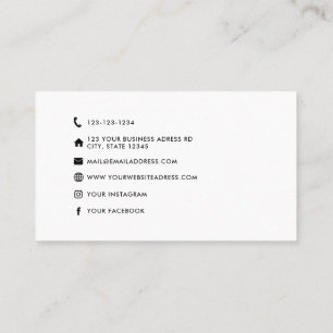 Minimalistisch Modern Social Media Icons Benutzerd Visitenkarte