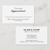 Minimalistisch modern | Stilvolle handgeschriebene Terminkarte (Vorne/Hinten)