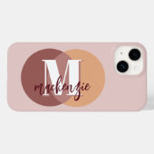 Minimalistisch-Modern-Stilvolles Anfangsmonogramm Case-Mate iPhone Hülle (Rückseite (Horizontal))
