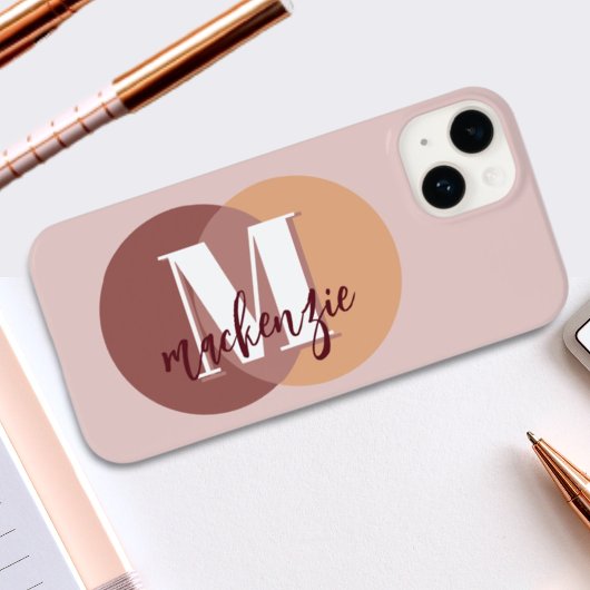 Minimalistisch-Modern-Stilvolles Anfangsmonogramm Case-Mate iPhone Hülle