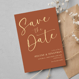Minimalistisch Modern Terracotta auf dem Monte Tam Save The Date