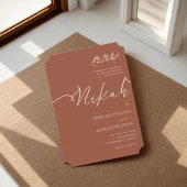 Minimalistisch Modern Terracotta Burnt Orange Nika Einladung