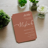 Minimalistisch Modern Terracotta Burnt Orange Nika Einladung