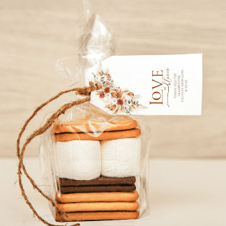 Minimalistisch Modern Terracotta Wedding Vielen Da Geschenkanhänger