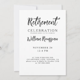 Minimalistisch Modern Typografy Retirement Party I Einladung