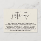 Minimalistisch, modern und einfach, nur ein Hinwei Begleitkarte (Vorderseite)