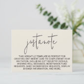 Minimalistisch, modern und einfach, nur ein Hinwei Begleitkarte (Stehend Vorderseite)