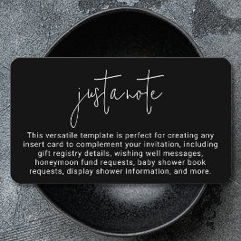 Minimalistisch, modern und einfach, nur ein Hinwei Begleitkarte