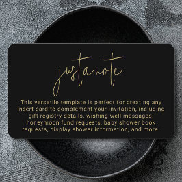 Minimalistisch, modern und einfach, nur ein Hinwei Begleitkarte