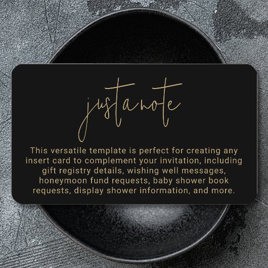 Minimalistisch, modern und einfach, nur ein Hinwei Begleitkarte