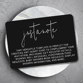 Minimalistisch, modern und einfach, nur ein Hinwei Begleitkarte