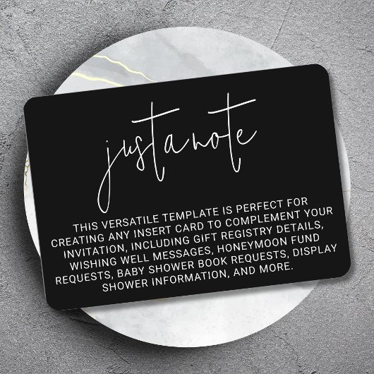 Minimalistisch, modern und einfach, nur ein Hinwei Begleitkarte