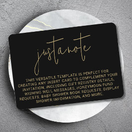 Minimalistisch, modern und einfach, nur ein Hinwei Begleitkarte