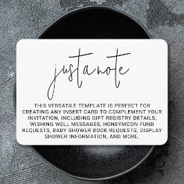 Minimalistisch, modern und einfach, nur ein Hinwei Begleitkarte