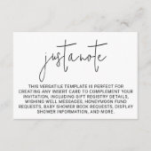 Minimalistisch, modern und einfach, nur ein Hinwei Begleitkarte (Vorderseite)