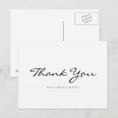 Minimalistisch Modern Vielen Dank Postkarte (Vorne/Hinten)