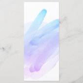 minimalistisch, modern, wasserblau und lila menükarte (Rückseite)