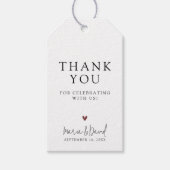 Minimalistisch Modern Wedding Vielen Dank für Ihre Geschenkanhänger (Vorderseite)