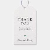 Minimalistisch Modern Wedding Vielen Dank für Ihre Geschenkanhänger (Vorderseite)