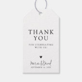 Minimalistisch Modern Wedding Vielen Dank für Ihre Geschenkanhänger (Vorderseite)