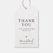 Minimalistisch Modern Wedding Vielen Dank für Ihre Geschenkanhänger (Vorderseite)