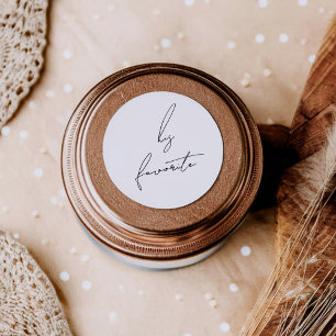 Minimalistisch Modern & Whimsical Sein Favorit Runder Aufkleber