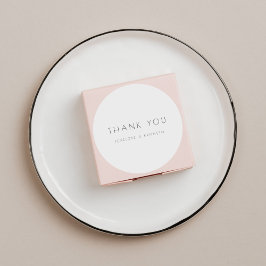 Minimalistisch Modern White Simple Wedding Vielen  Runder Aufkleber