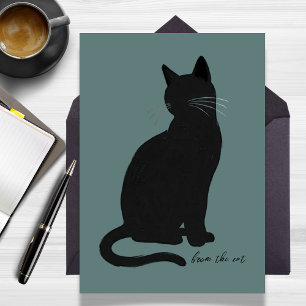 Minimalistisch Modern Zum Katzengeburtstag Karte
