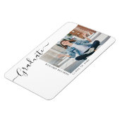 Minimalistisch-Moderne 1 Foto Grad Bekanntgabe Magnet (Linke Seite)